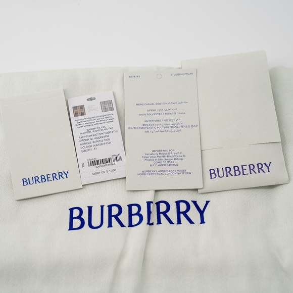 size 41eu 8us Burberry Pillow Boots Hunter Yellow Check Padded Drawstring - Picture 12 of 15